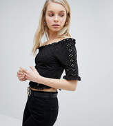 Thumbnail for your product : New Look Broderie Bardot Top