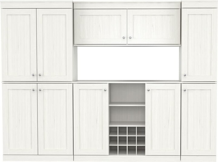 Inval Shaker Style 4Piece Buffet Storage System Wide and Tall/Slim