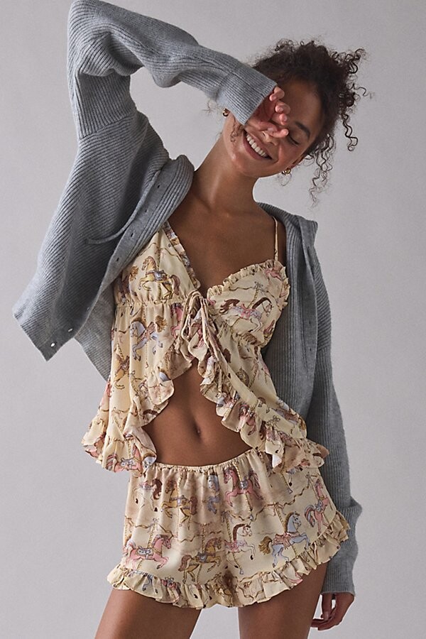 Yellow Crop Top Tie ShopStyle