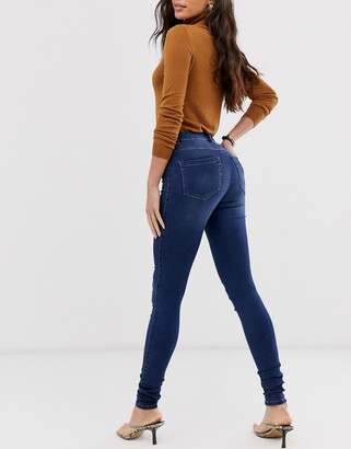 Only Tall Royal high waist skinny jean in dark blue