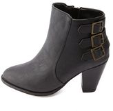 Thumbnail for your product : Bamboo Triple-Belted Chunky Heel Booties