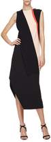 Thumbnail for your product : Narciso Rodriguez Sleeveless Angled-Stripe Top, Black/White/Pink
