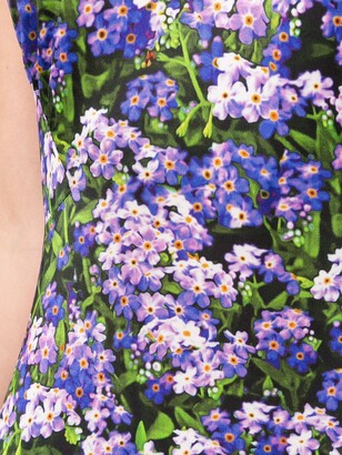 Mary Katrantzou Floral Print Pleated Skirt Dress