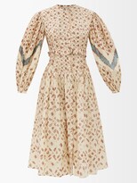 Thumbnail for your product : Ulla Johnson Esti Shibori-print Cotton Dress - Ivory Multi