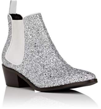 Barneys New York Women's Glitter Chelsea Boots-Silver