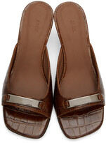 Thumbnail for your product : Abra SSENSE Exclusive Brown Inox Plate Heeled Sandals