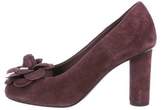 Thumbnail for your product : Chanel Camelia Suede Pumps