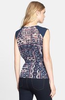 Thumbnail for your product : Vince Camuto Tie Front Print Blouse (Petite)