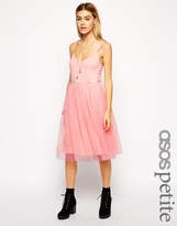 Thumbnail for your product : ASOS PETITE Exclusive Midi Tutu Dress with Cami Straps