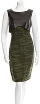 Thumbnail for your product : Jason Wu Leather-Accented Bouclé Dress