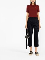 Thumbnail for your product : Comme des Garçons PLAY Logo Embroidered Cropped Polo Shirt