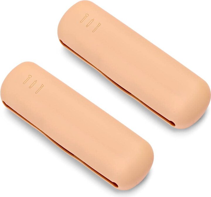 Sorbus Travel Cosmetic Makeup Brush Holder - Portable and Waterproof Silicone Organizer, 2 Pack