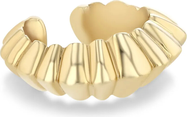 Lizzie Mandler Fine Jewelry 18kt yellow gold Crescent ear cuff