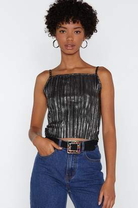 Nasty Gal Shimmer on Over Metallic Cami Top