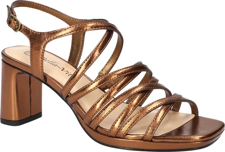 Bronze Block Heels ShopStyle UK