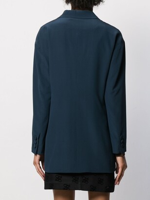 Fendi Silk Off-Centred Buttoned Blazer