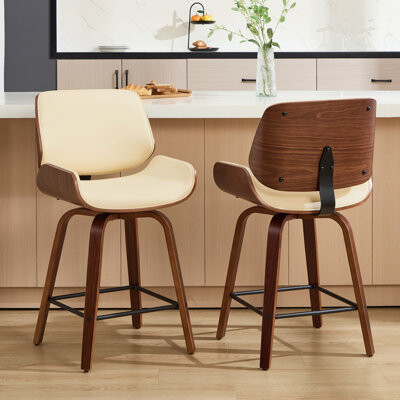 George Oliver 24'' Swivel Counter Stool