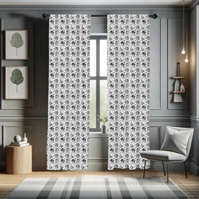 Manly Semi-Sheer Rod Pocket Curtain Panels