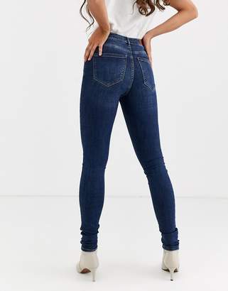 Vero Moda Tall skinny shape up jeans in dark blue