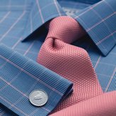 Thumbnail for your product : Charles Tyrwhitt Blue and pink Prince of Wales non-iron classic fit shirt
