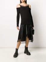 Thumbnail for your product : Twin-Set Lace-Trim Midi Dress