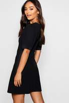 Thumbnail for your product : boohoo Petite Horn Button Shift Dress