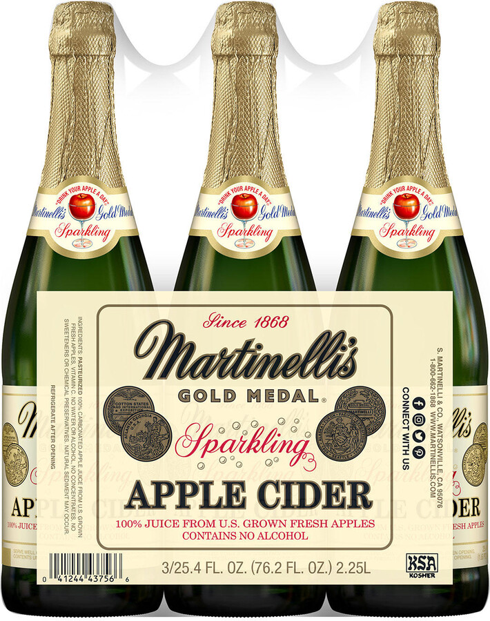 Martinelli's Sparkling Apple Cider 25.4 fl. oz., 3 pk.