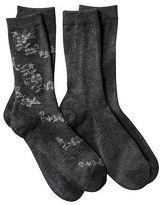 Thumbnail for your product : Merona Women's 2-Pack Floral Rayon Socks - Assorted Colors One Size Fits Most