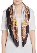 Thumbnail for your product : Versace Printed Italian Silk Scarf
