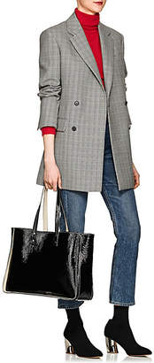 Fontana Milano Women's Tum Tum Shearling-Lined Patent Leather Tote Bag - Black