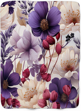 MentionedYou Plum Blossom - 1 Piece Premium Sherpa Blanket