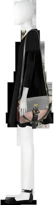 Moschino Color Block Leather Flap Shoulder Bag