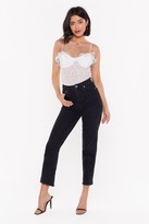 Thumbnail for your product : Nasty Gal Womens Burnout Animal Frill Edge Corset - White - 14