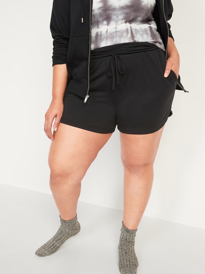 Foldover Waist Yoga Shorts