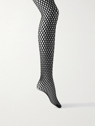 Ladies 1 Pair Trasparenze Licorice Floral Net Tights From