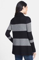 Thumbnail for your product : Caslon Stripe Wool & Cashmere Shawl Collar Cardigan (Regular & Petite)
