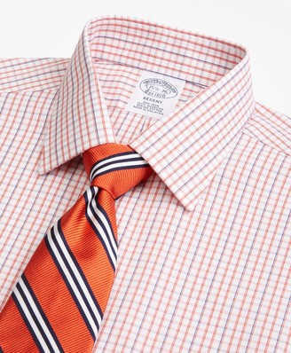 Brooks Brothers Regent Fitted Dress Shirt, Non-Iron Tonal Check Windowpane