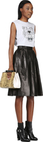 Thumbnail for your product : DSquared 1090 Dsquared2 Black Lamb Leather Full Skirt