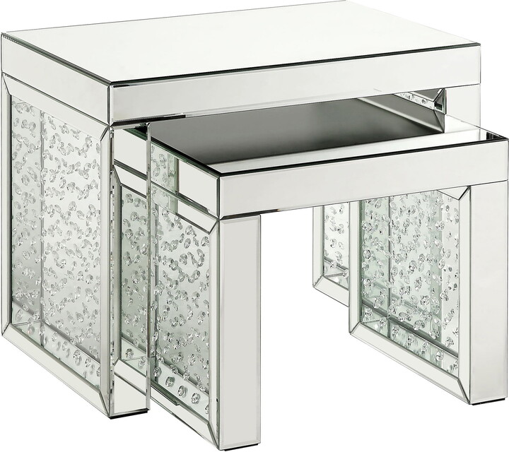 ACME Nysa Rectangular Accent Table in Mirrored