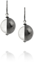 Thumbnail for your product : Bottega Veneta Antiqued sterling silver rock crystal earrings