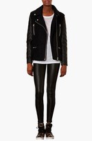 Thumbnail for your product : Topshop Faux Leather Front Leggings