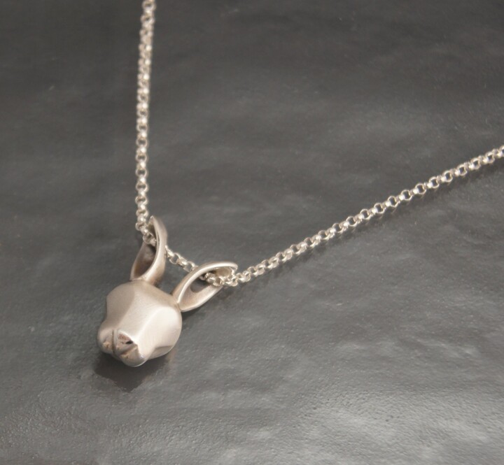 Etsy Jackrabbit Pendant Silver