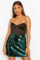 Thumbnail for your product : boohoo Shiny Sequin A Line Mini
