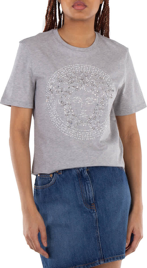 Crystal Medusa Embellished T-Shirt
