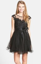 Thumbnail for your product : Sean Collection Lace Bodice Fit & Flare Dress