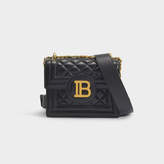 Thumbnail for your product : Balmain B-Bag 18 In Black Quilted Lambskin With Metallic Logo