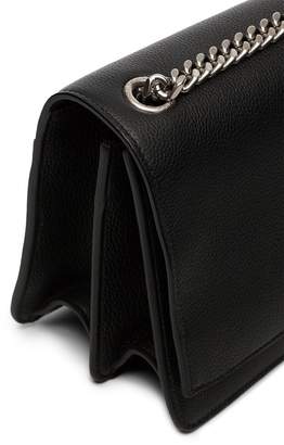 Saint Laurent black sunset medium leather crossbody bag