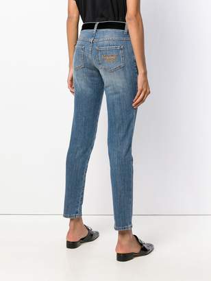 Moschino Boutique distressed cropped jeans