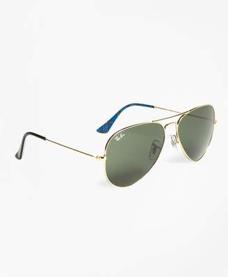 Brooks Brothers Ray-Ban Aviator Sunglasses with Tartan