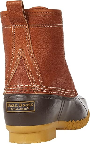 L.L.Bean Bean Boot 8 Tumbled Leather Primaloft Shearling Lined Men's Shoes Tan/Bean Boot Brown/Gum : 11 D - Medium, Leather/Rubber - Image 4